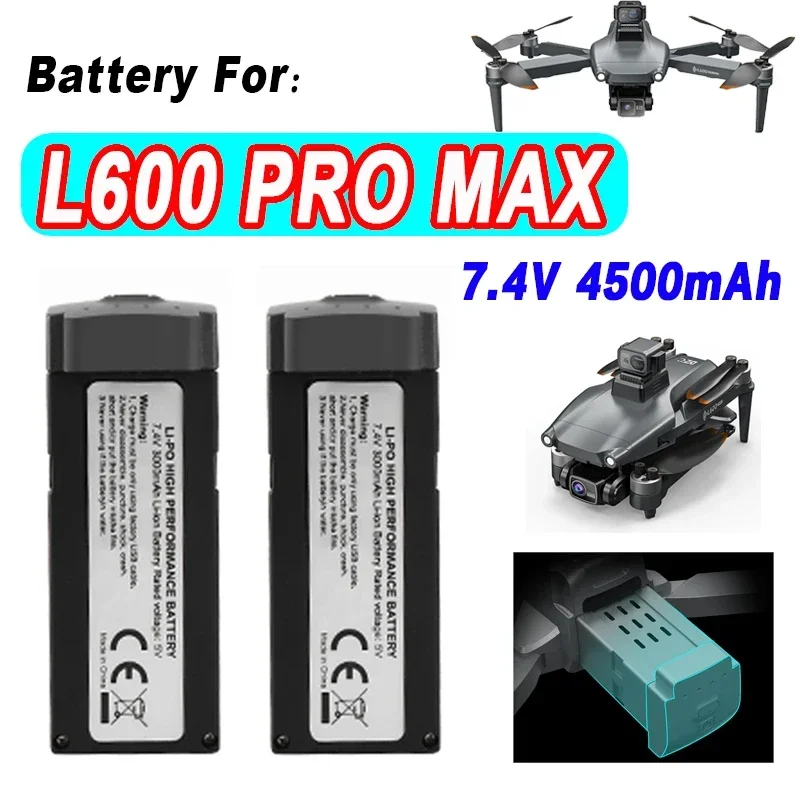 Lyzrc Drone - 7.4v 4500mah L600 プロマックスドローンバッテリースペアパーツプロペラアクセサリー L600 プロマックスバッテリー