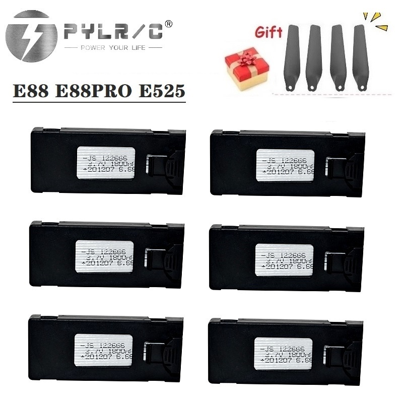 Drone Rc E88 Pro - 1/2/3/5/10 個 3.7V 1800Mah RC ドローンバッテリーアクセサリー