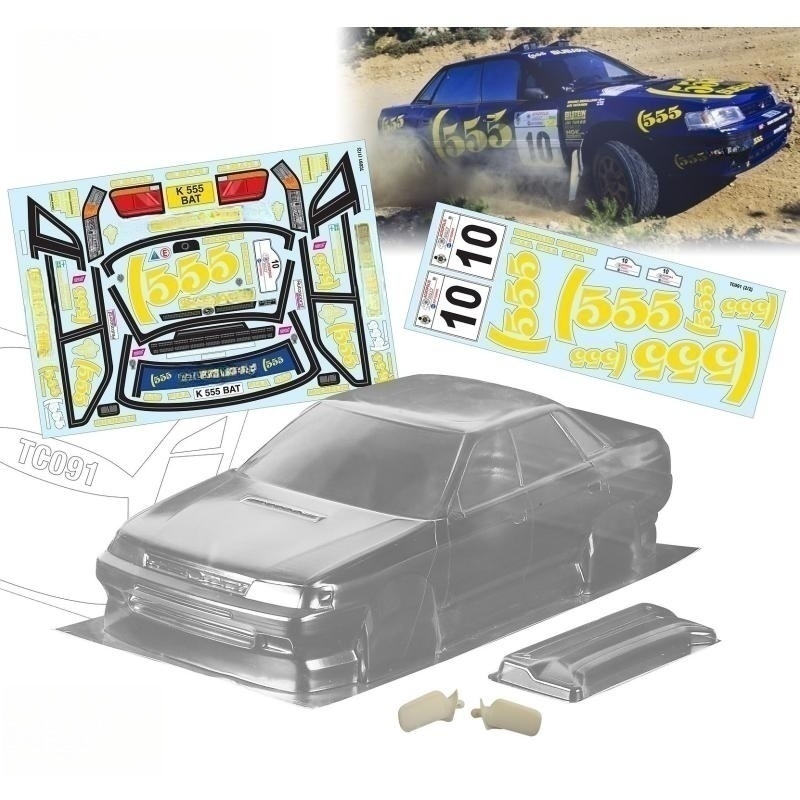 Rc Drift Car Kit - TeamC Bodies 1/10 レガシーラリーカーボディ クリアカーシェル リアウィング付き