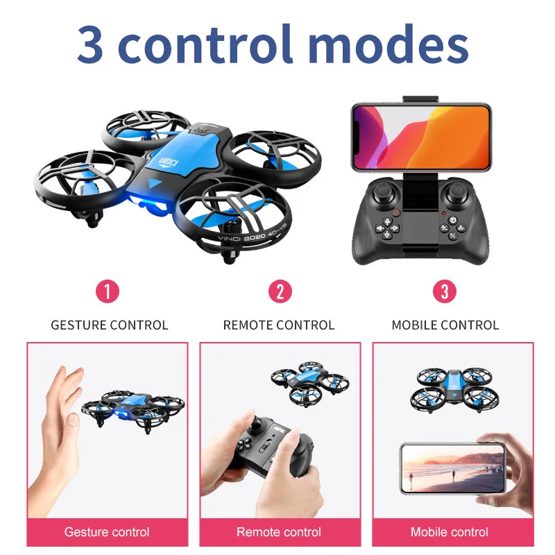 V8新型ミニドローン 4KプロフェッショナルHD 1080P - Drone Rc Cable のレビューと価格