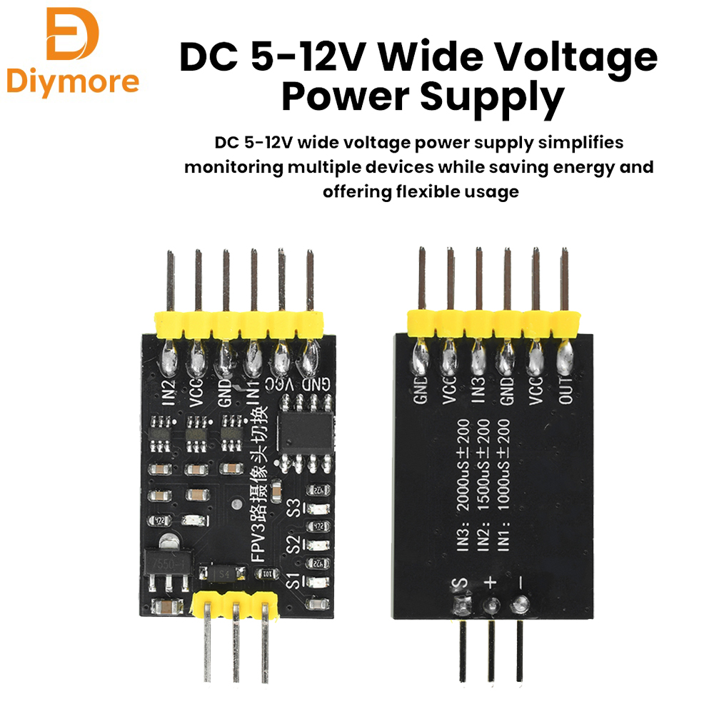 DC5-12V 3チャンネルビデオスイッチャーモジュール R - Drone Switch Rc のレビューと価格