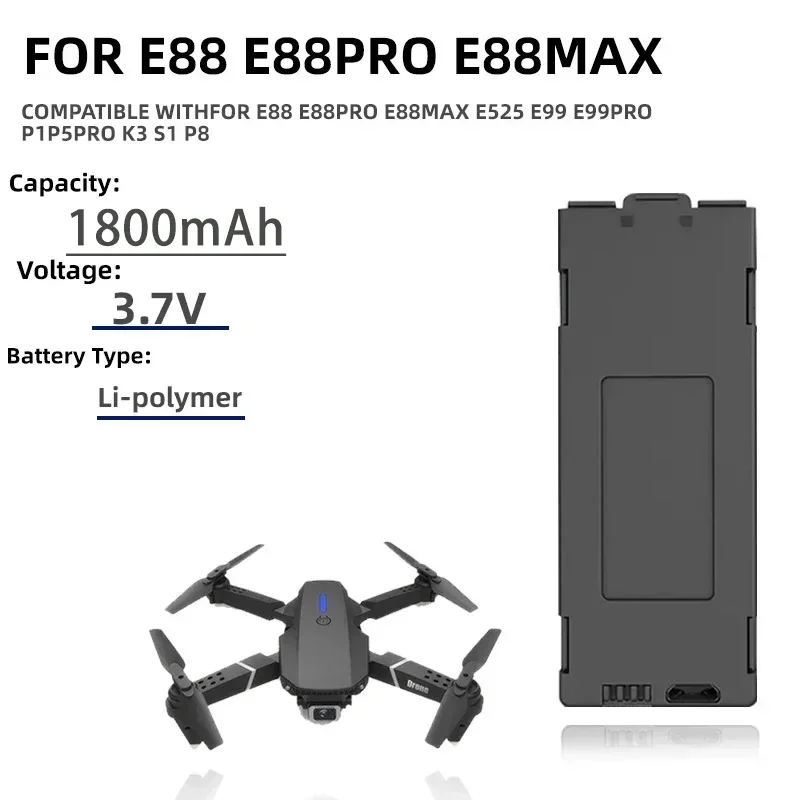 E99プロドローンリチウム充電式バッテリー、rcドローン用オ - Drone Rc E88 Pro のレビューと価格