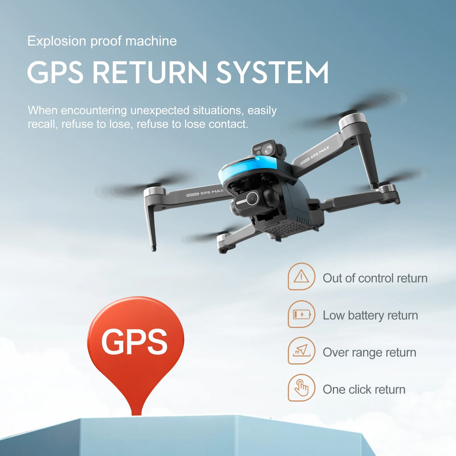 新しい S9S MAX ミニドローン 4K 2 軸 PTZ  - Drone Rc Cable のレビューと価格