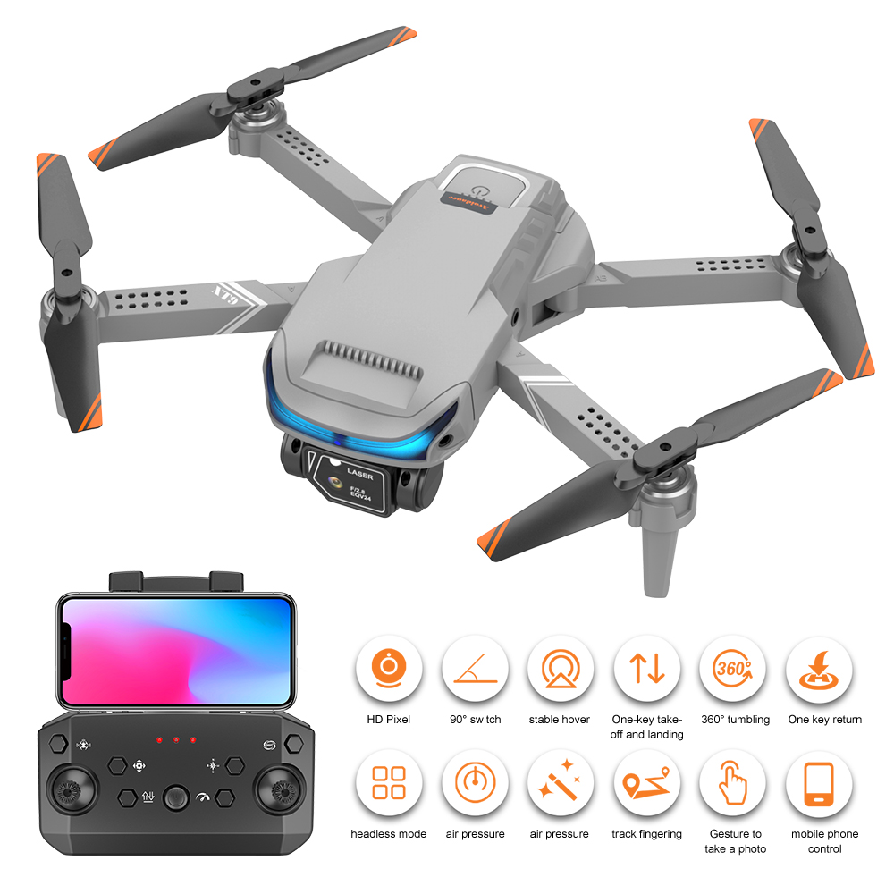 GPS付きプロフェッショナルドローン,デュアルレンズ4K H - Drone Rc Xt9 のレビューと価格