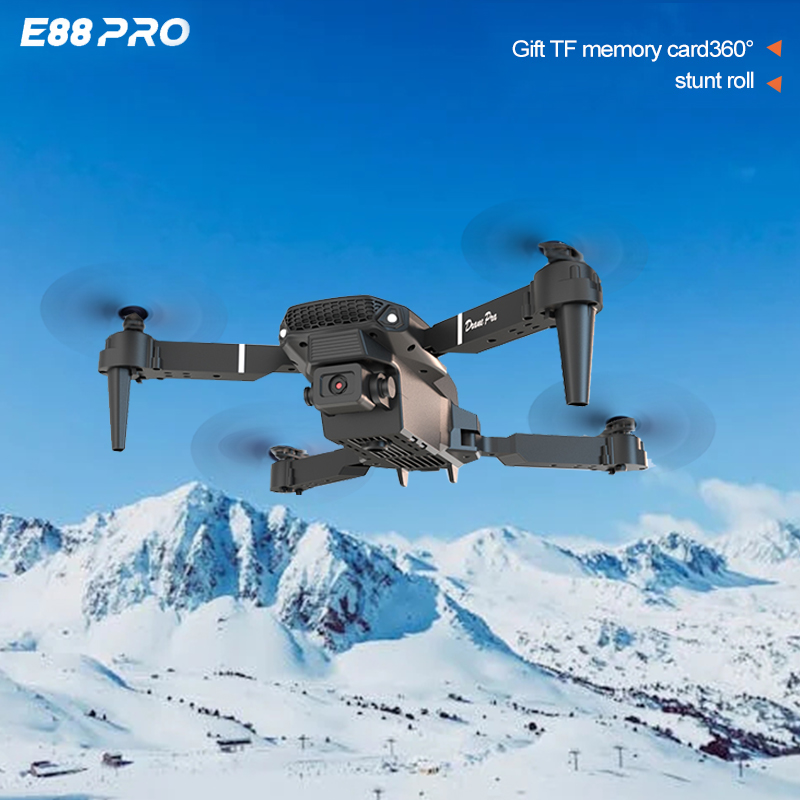 E88 Proミニドローン デュアルカメラ搭載 折りたたみ式 - Drone Rc E88 Pro のレビューと価格
