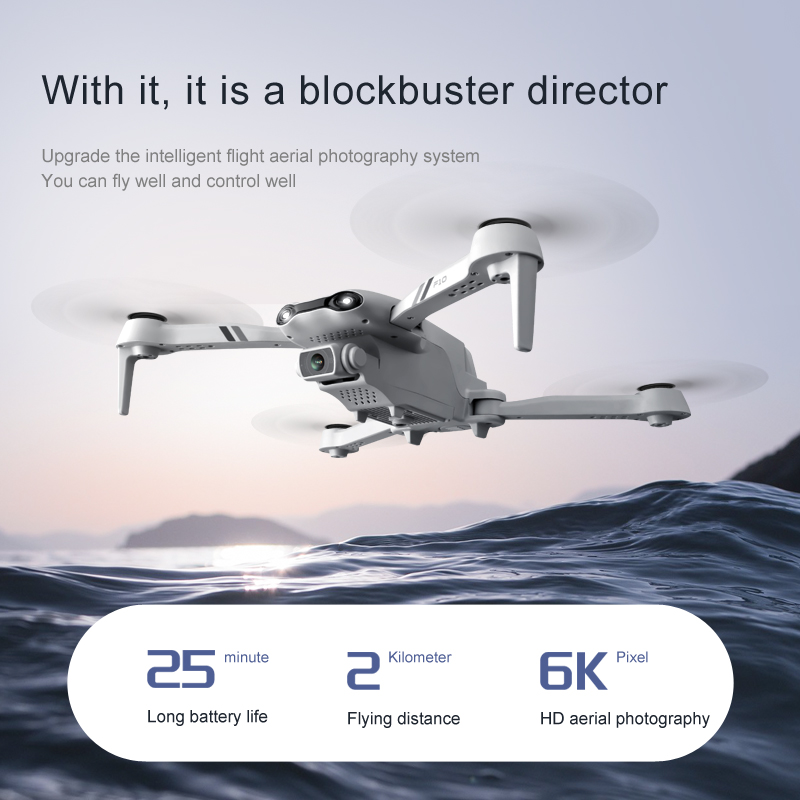 F10 rcヘリコプター,4k/6k hdスマートフォン,デ - Drone Rc Folding のレビューと価格