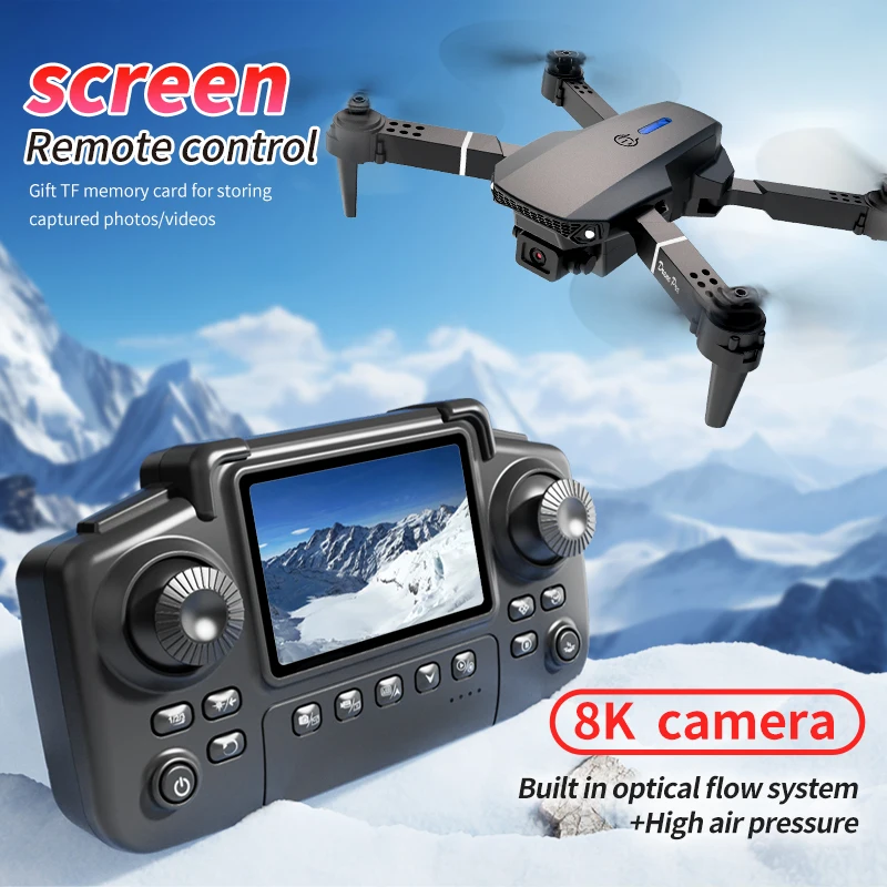 E88 PRO ドローン スクリーン付き 4K HD カメラ - Drone Rc E88 Pro のレビューと価格